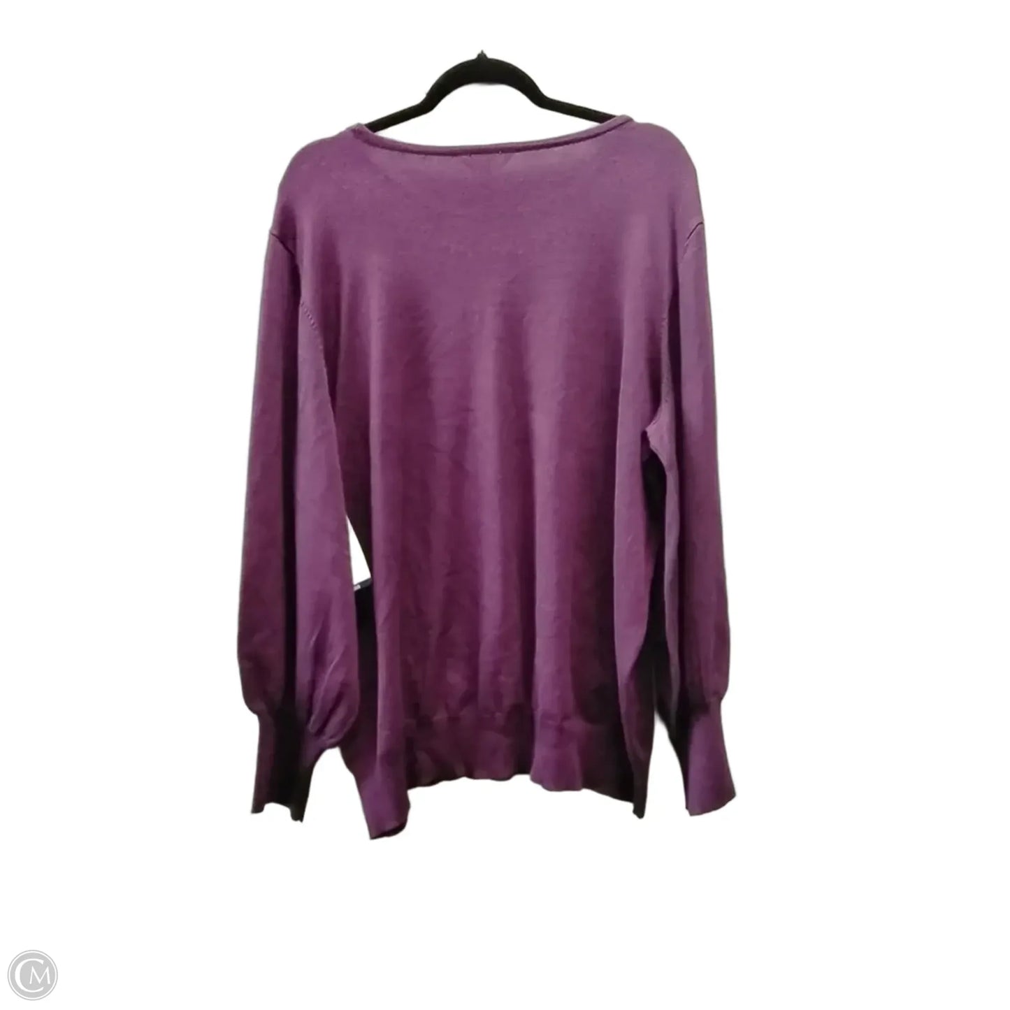 Sweater By Terra & Sky In Purple, Size: 2x