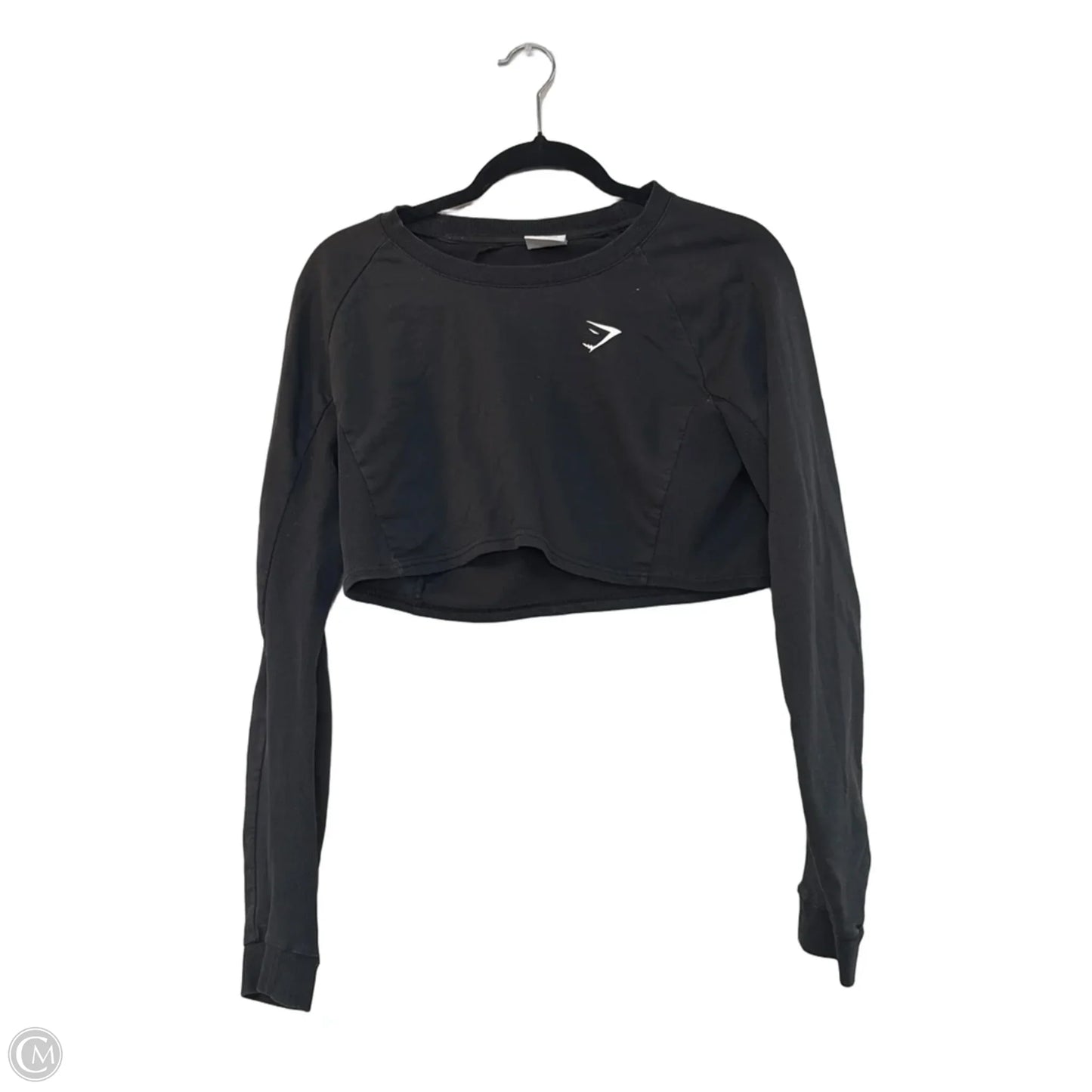 Athletic Top Long Sleeve Crewneck By Gym Shark In Black, Size: M