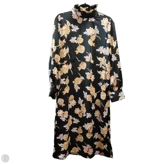 Dress Casual Maxi By Who What Wear In Black & Orange, Size: M