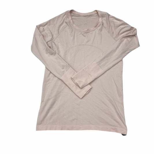 Athletic Top Ls Crewneck By Lululemon In Pink, Size:10