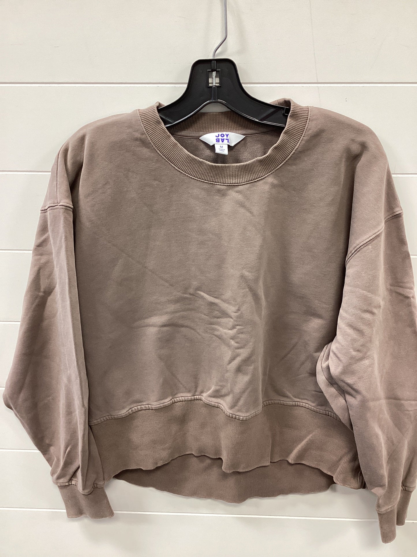 Athletic Top Ls Crewneck By Joy Lab In Brown, Size:M