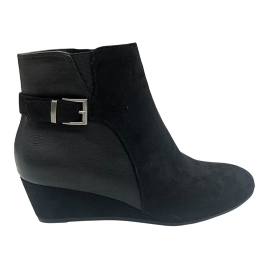BOOTS ANKLE HEELS by CROFT AND BARROW in BLACK, Size:8.5