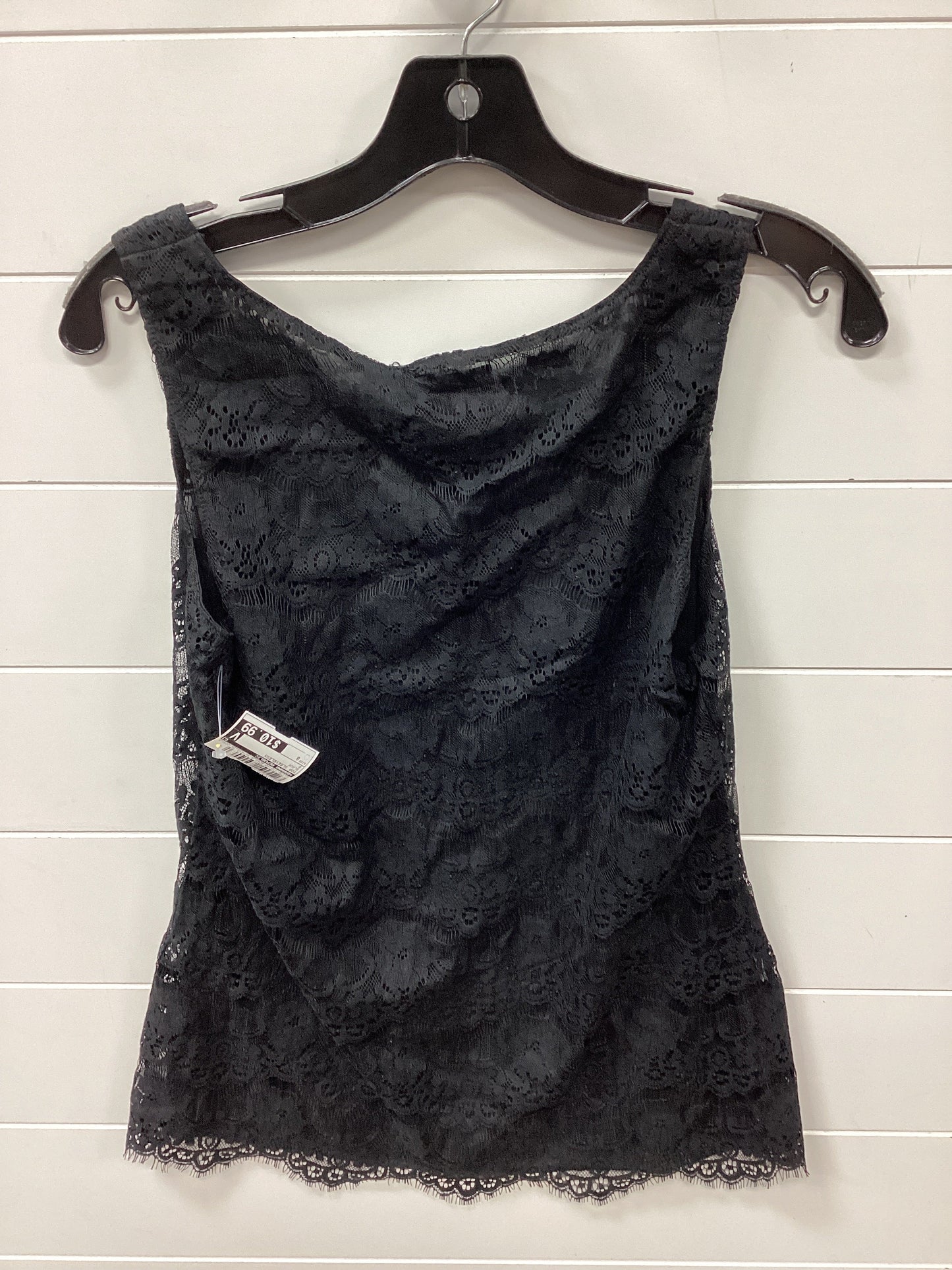 Top Sleeveless By Banana Republic In Black, Size:8
