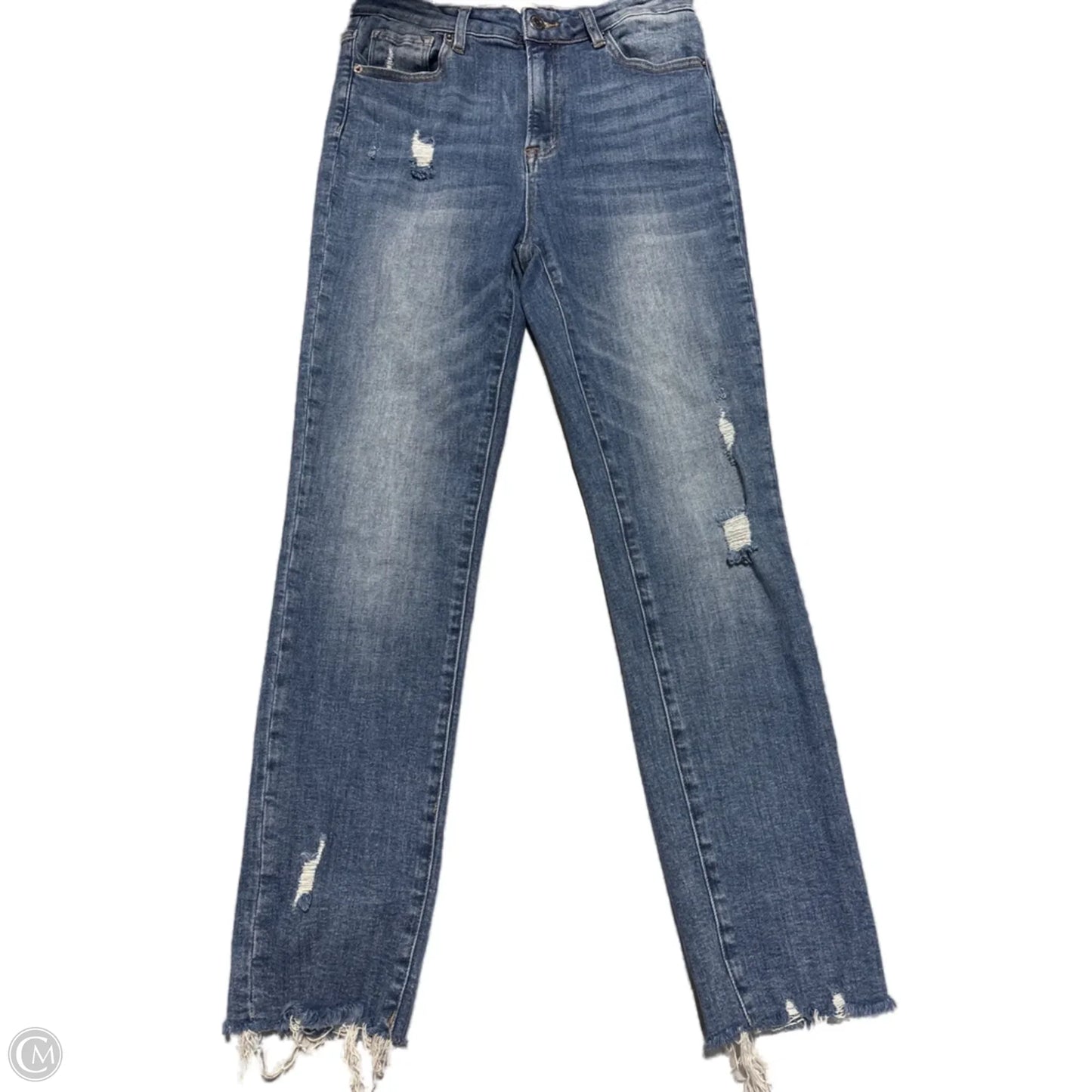 Jeans Straight By Risen In Blue Denim, Size: 8