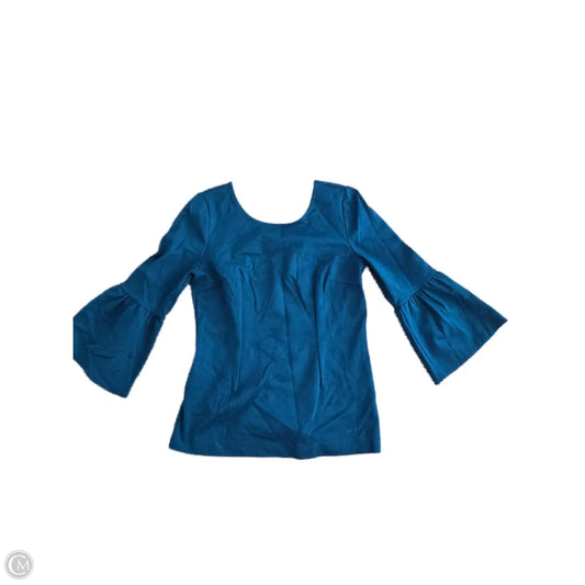 Top 3/4 Sleeve By Boden In Blue, Size: M