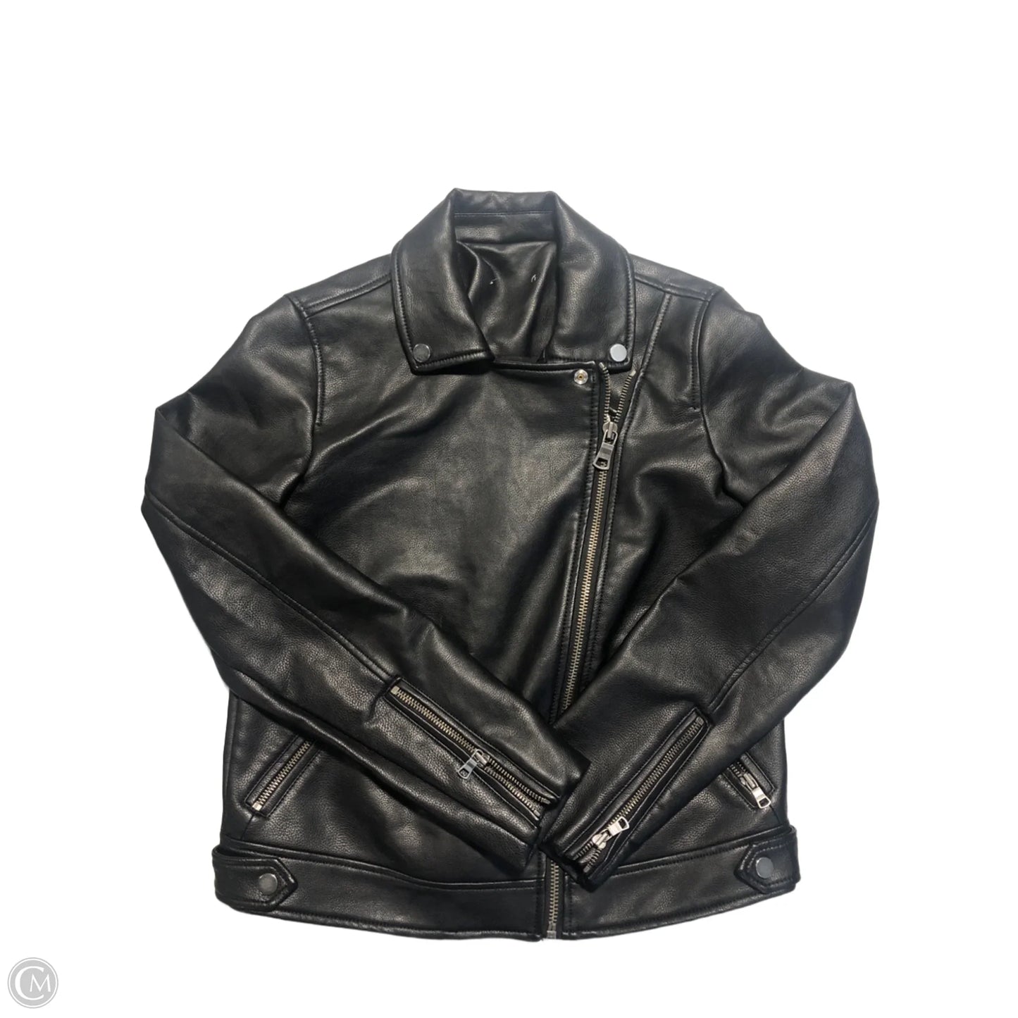 Jacket Leather By Cme In Black, Size: S