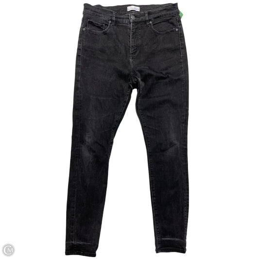 Jeans Skinny By Loft In Black Denim, Size: 8