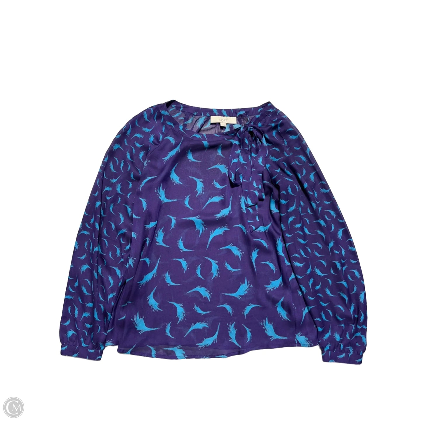 Top Long Sleeve By Loft In Purple, Size: S