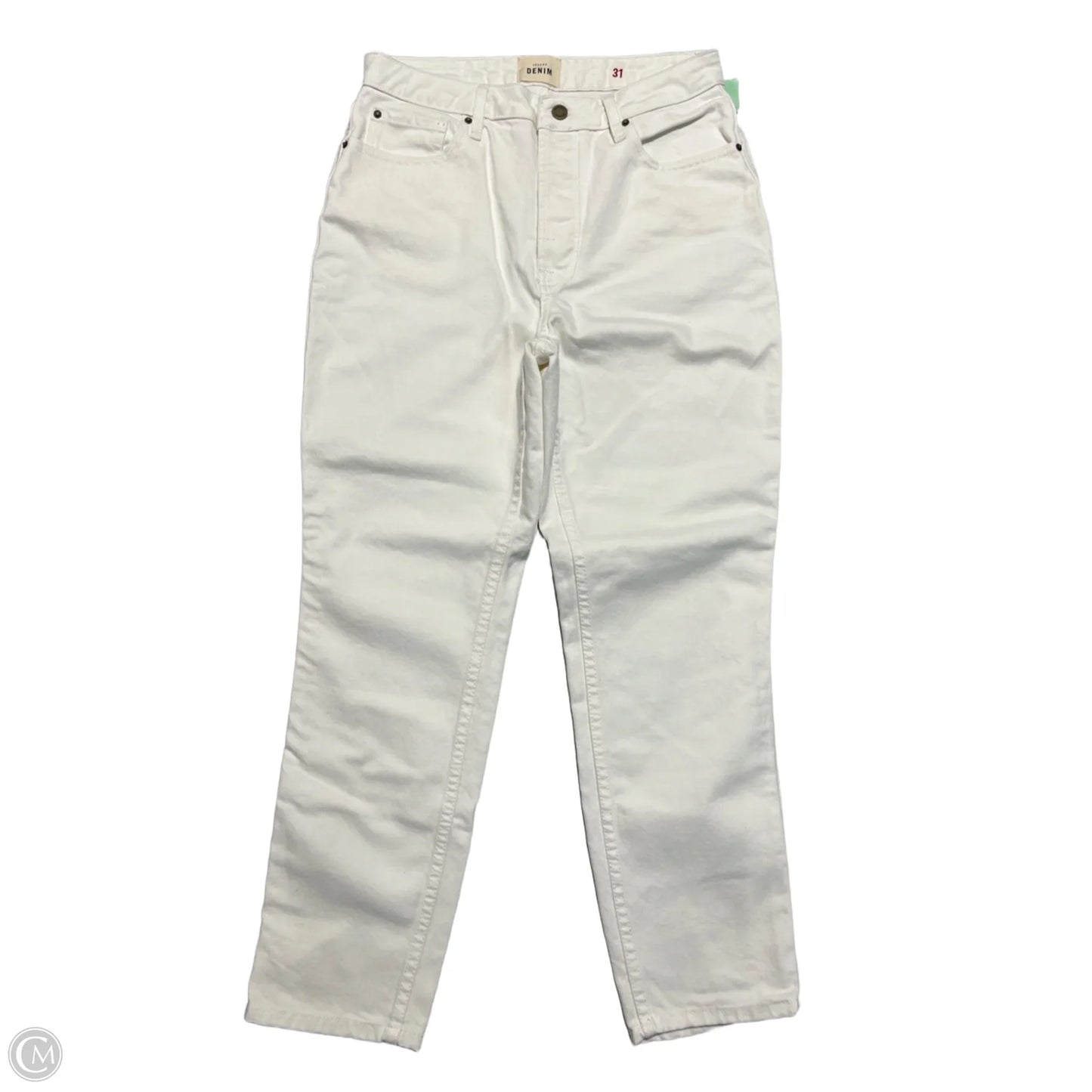 Jeans Straight By Cma In White Denim, Size: 12
