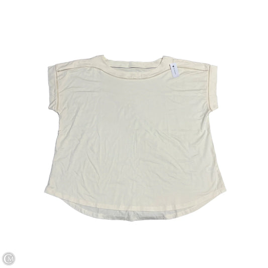 Top Short Sleeve By Lane Bryant In Cream, Size: 2x