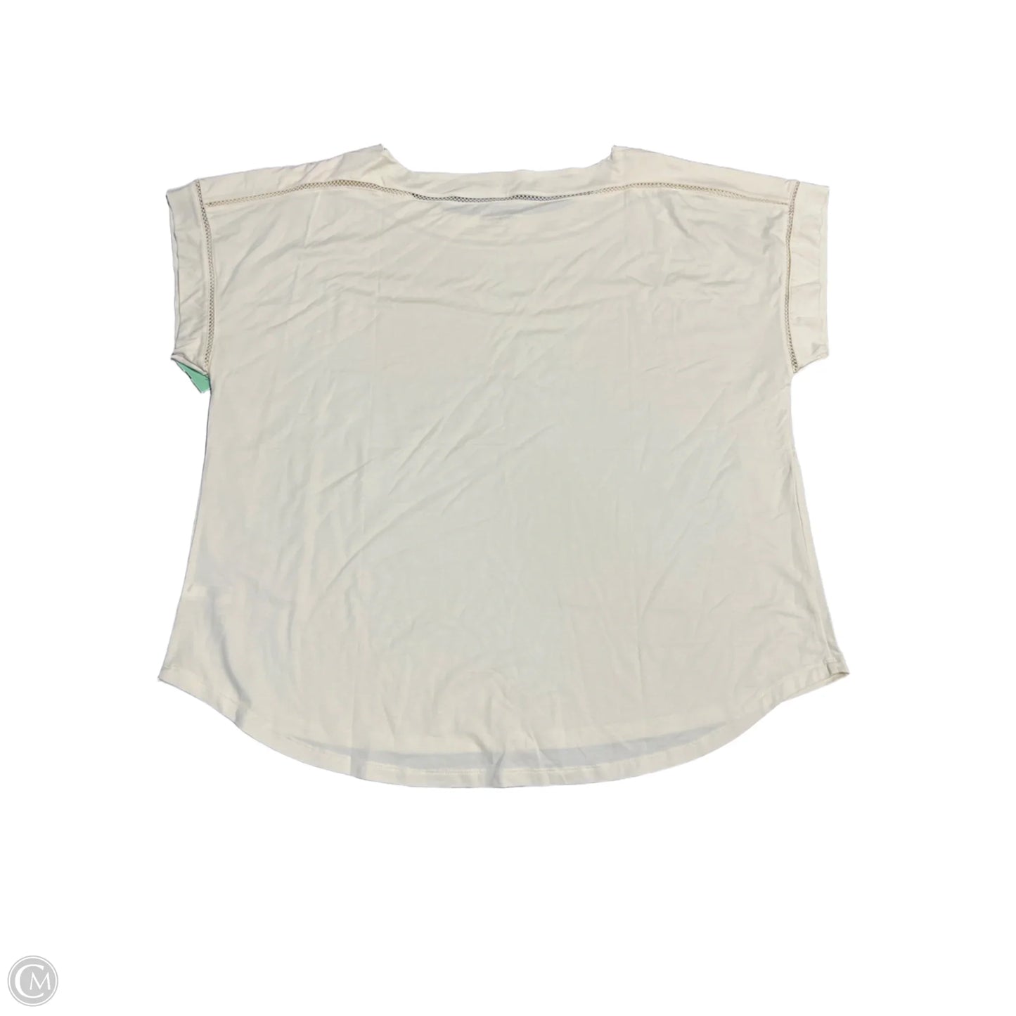 Top Short Sleeve By Lane Bryant In Cream, Size: 2x