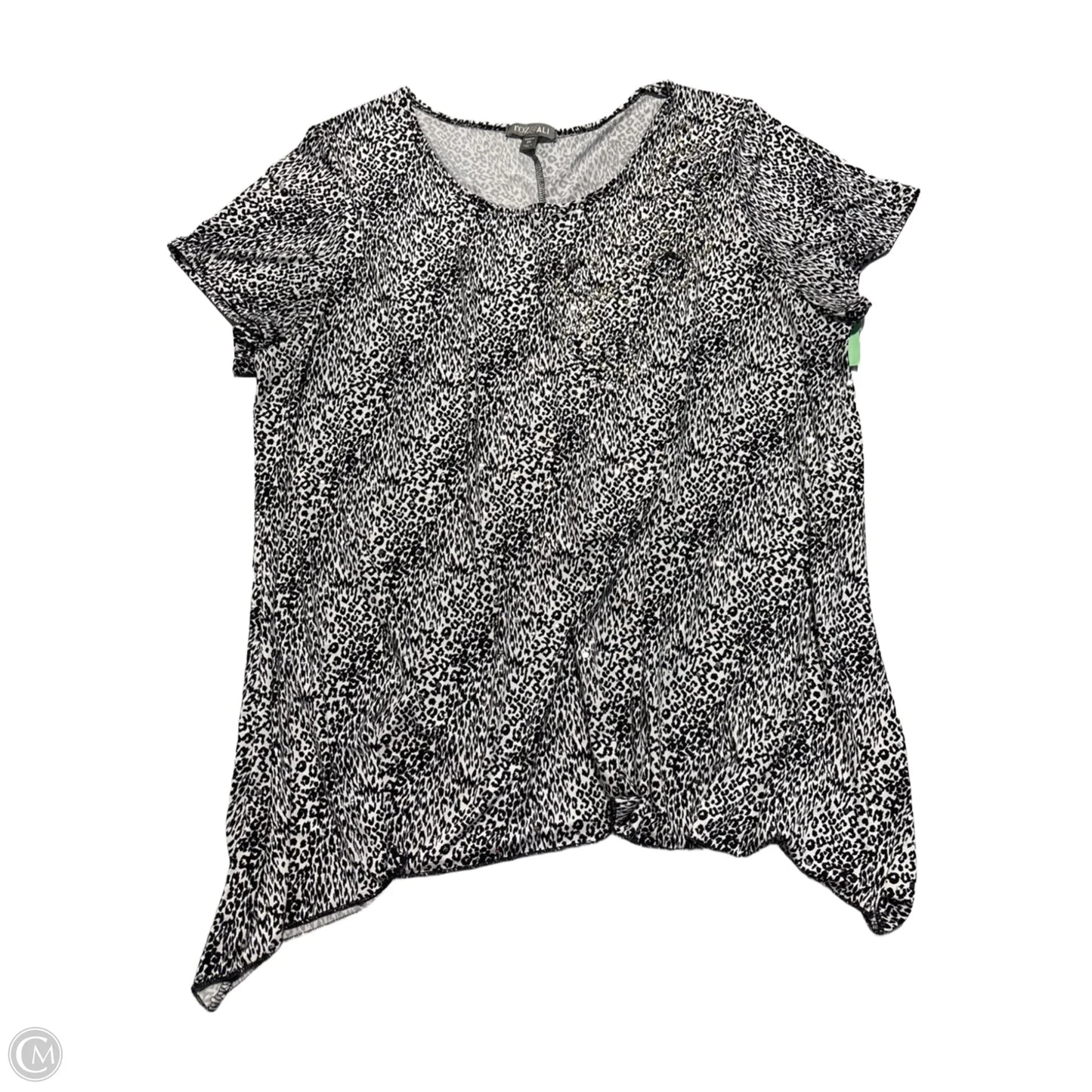 Top Short Sleeve By Roz And Ali In Animal Print, Size: 2x