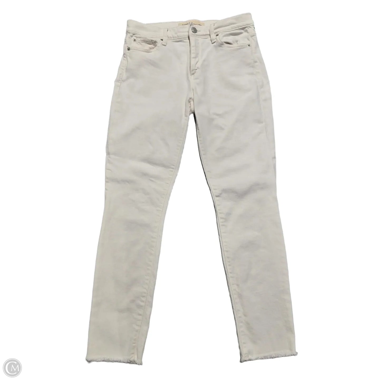 Jeans Skinny By Gap In White Denim, Size: 4