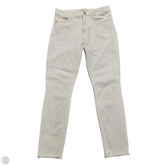 Jeans Skinny By Gap In White Denim, Size: 4
