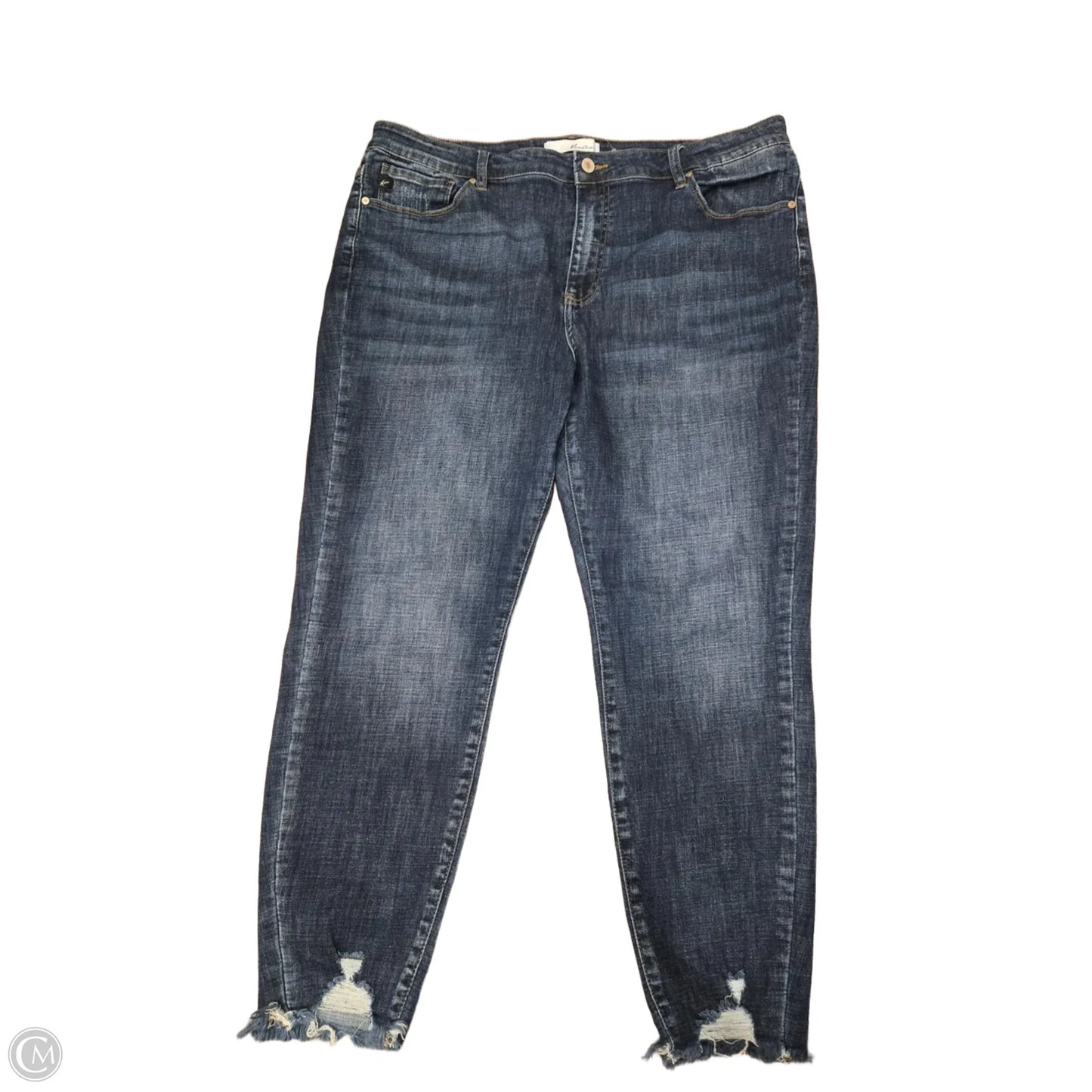 Jeans Skinny By Kancan In Blue Denim, Size: 20