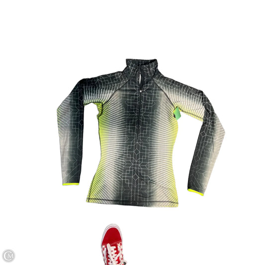 Athletic Top Long Sleeve Crewneck By Nike In Black & Grey, Size: S