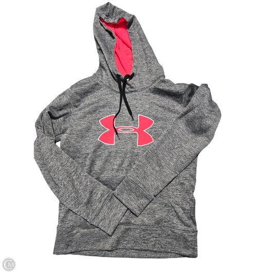 Athletic Sweatshirt Hoodie By Under Armour In Grey, Size: S