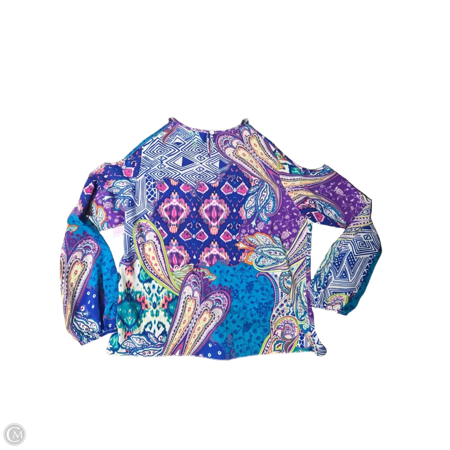 Top 3/4 Sleeve By Chicos In Multi-colored, Size: S