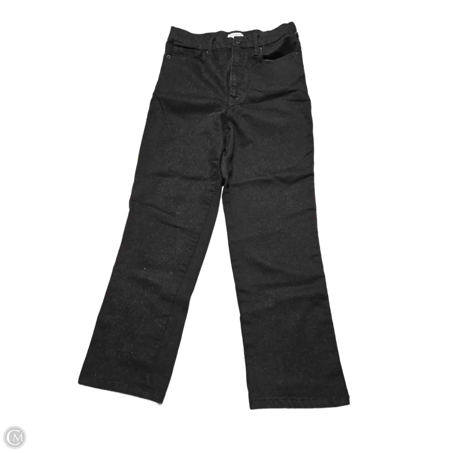 Jeans Straight By Good American In Black Denim, Size: 10