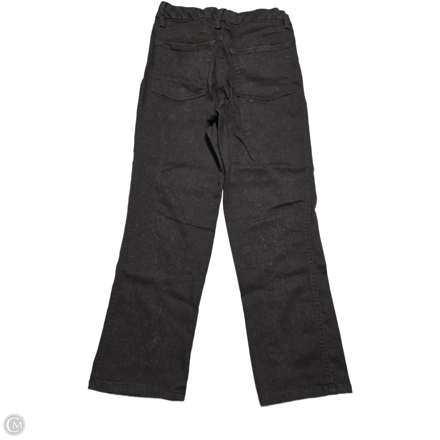 Jeans Straight By Good American In Black Denim, Size: 10