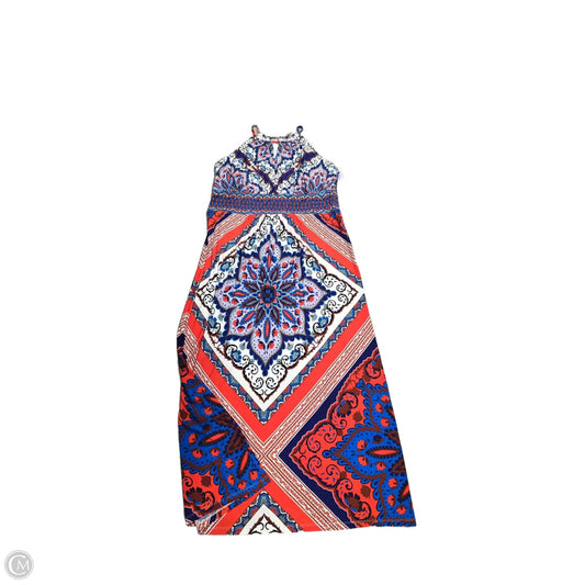 Dress Casual Maxi By Chicos In Blue & Orange, Size: Xl