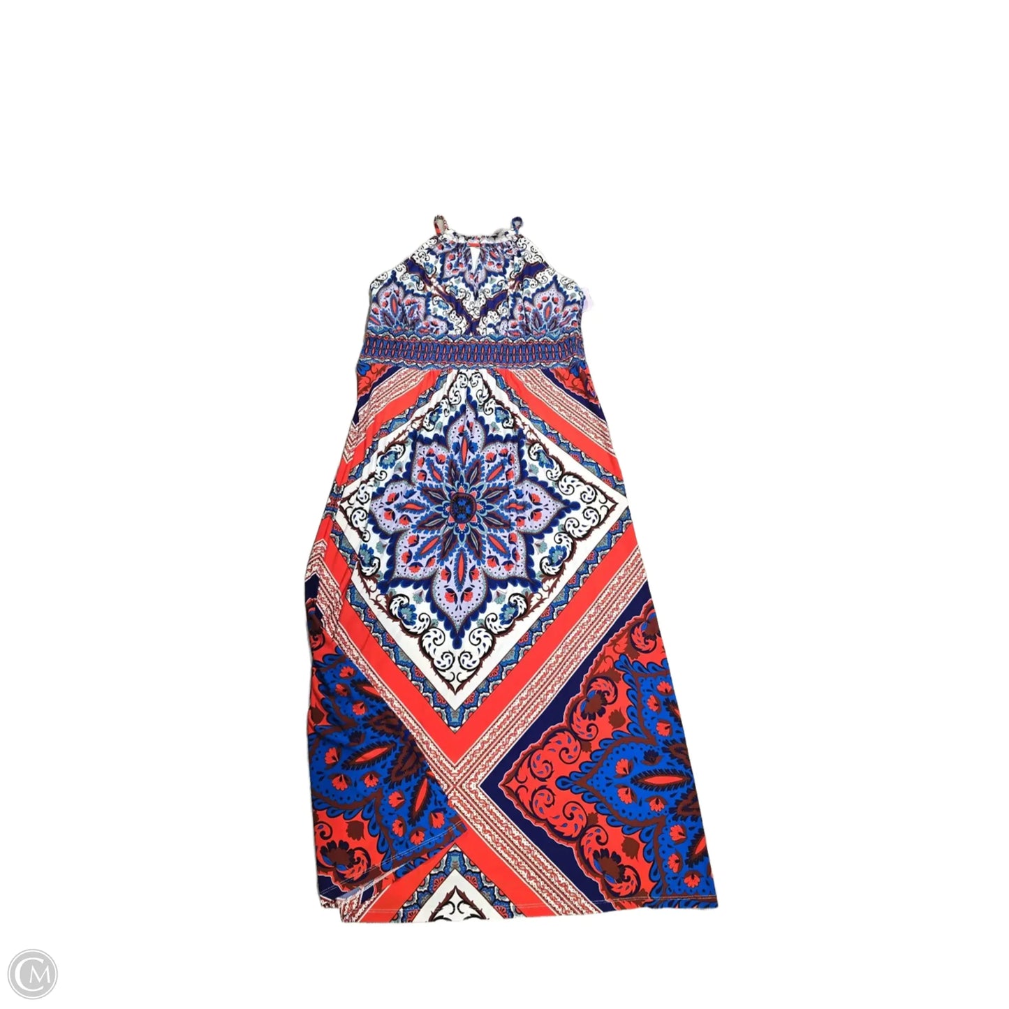Dress Casual Maxi By Chicos In Blue & Orange, Size: Xl