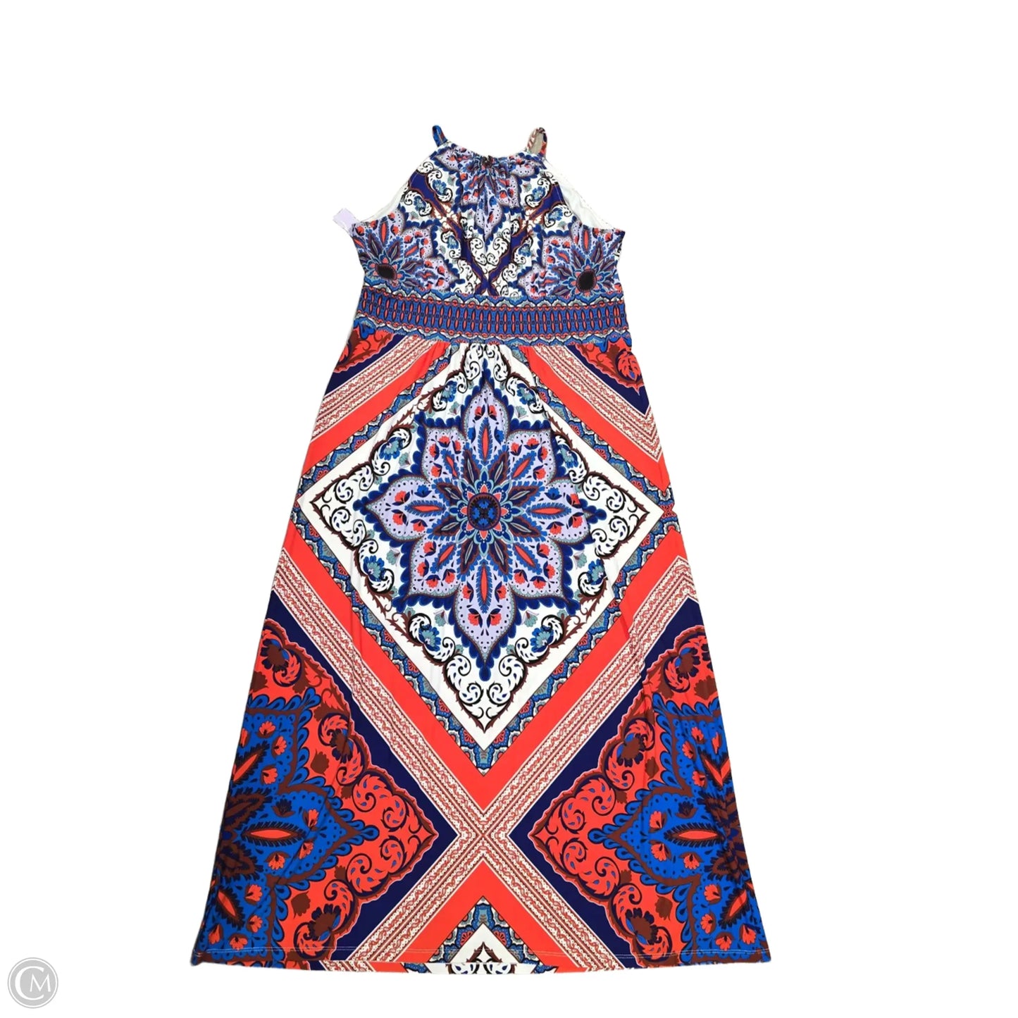 Dress Casual Maxi By Chicos In Blue & Orange, Size: Xl