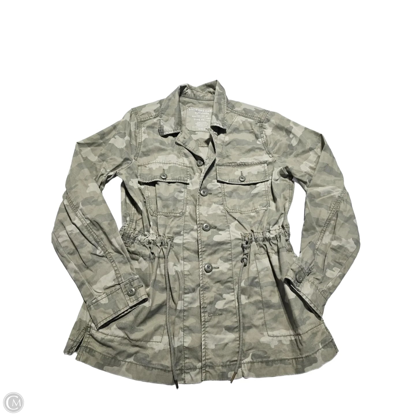 Jacket Shirt By American Eagle In Camouflage Print, Size: M