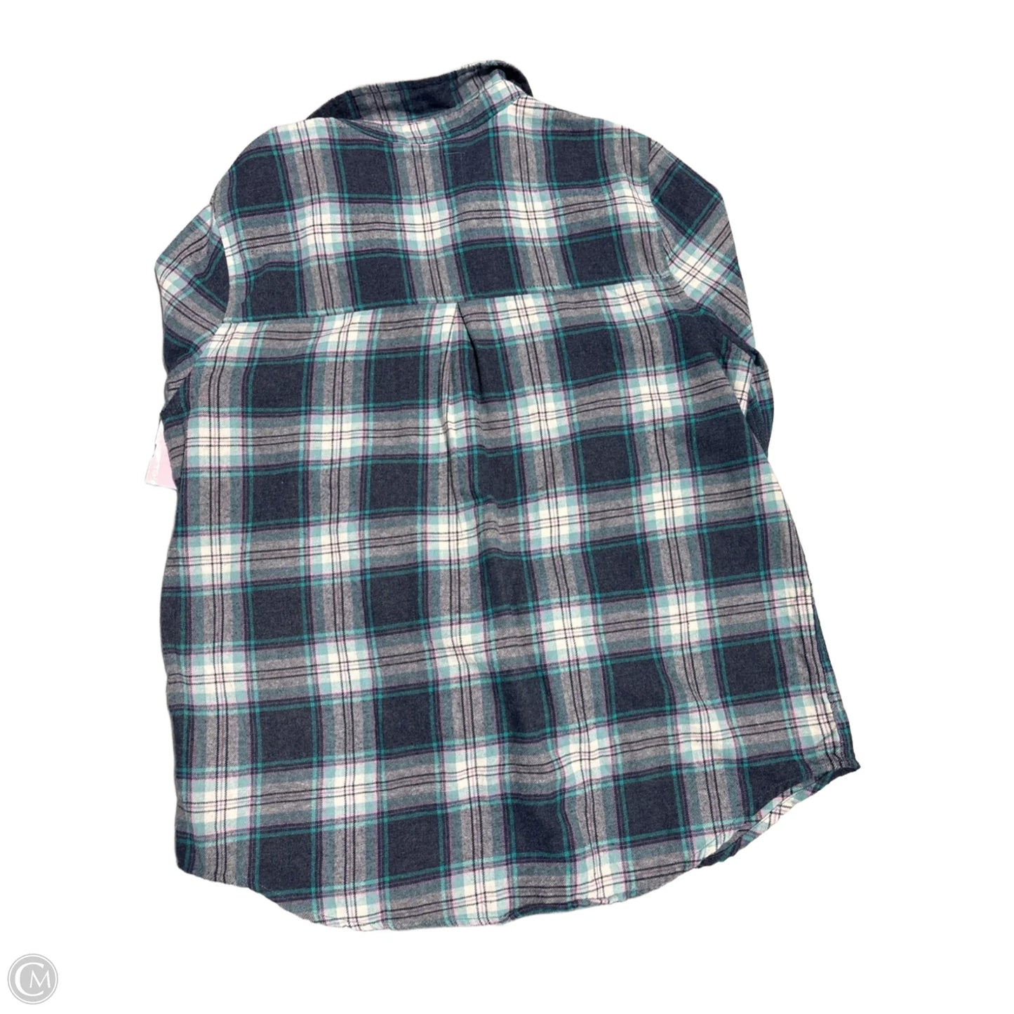 Top Long Sleeve By Aeropostale In Plaid Pattern, Size: L