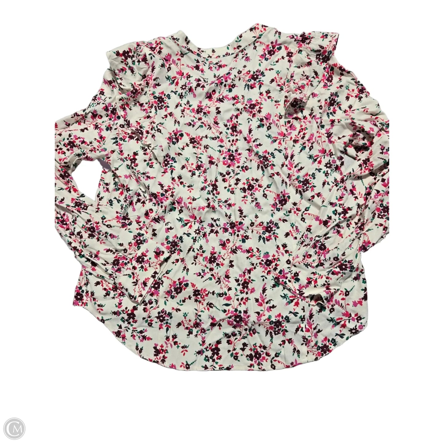 Top Long Sleeve By J. Crew In Floral Print, Size: M