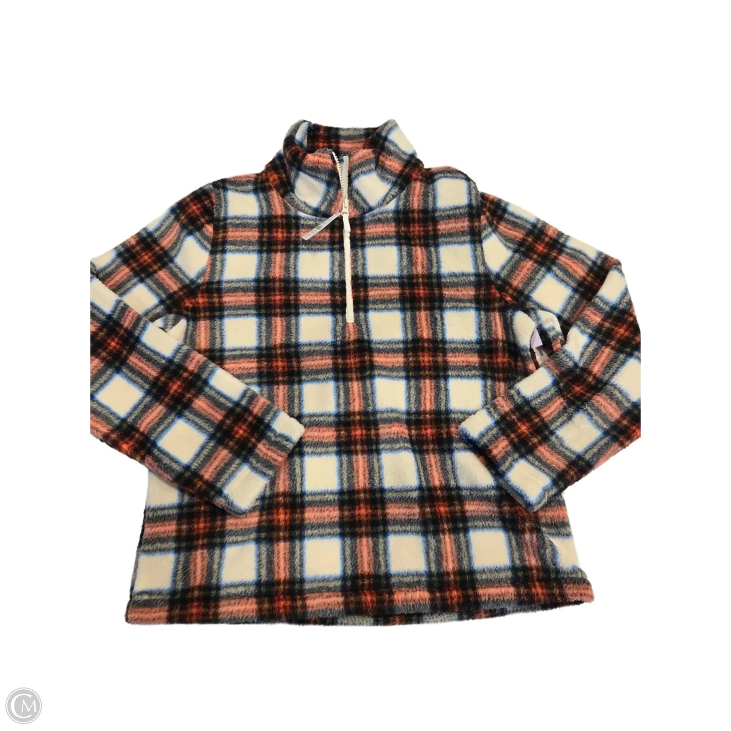 Top Long Sleeve By J. Crew In Plaid Pattern, Size: M