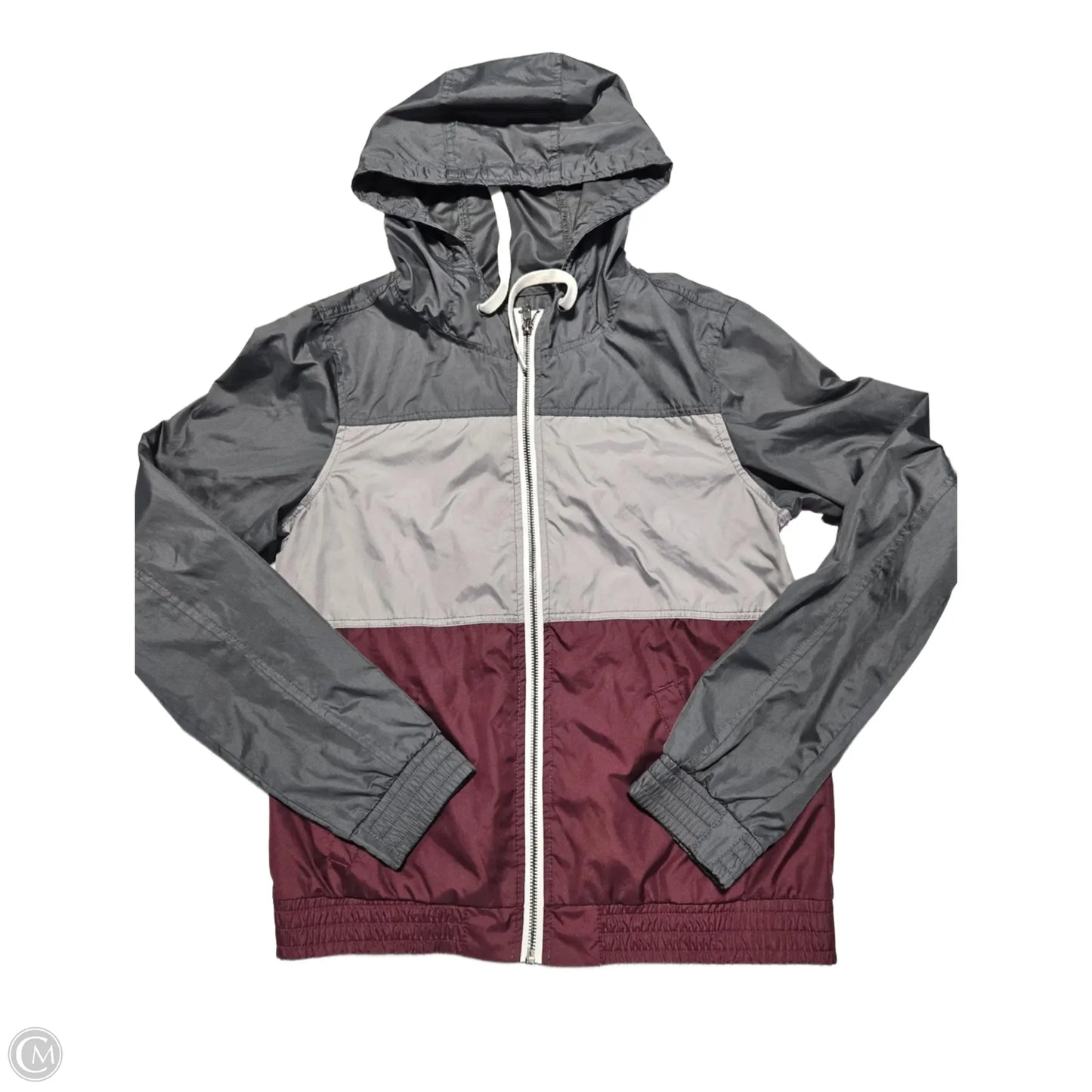 Jacket Windbreaker By Cmc In Grey, Size: M