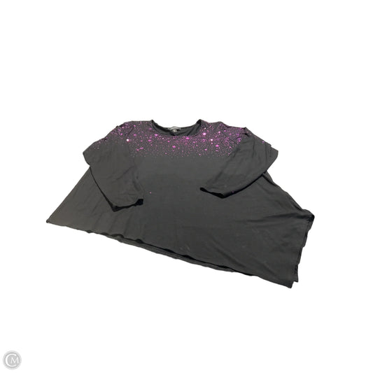 Top Long Sleeve By Karen Kane In Black, Size: 1x