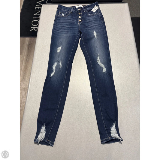 Jeans Skinny By Kancan In Blue Denim, Size: 4