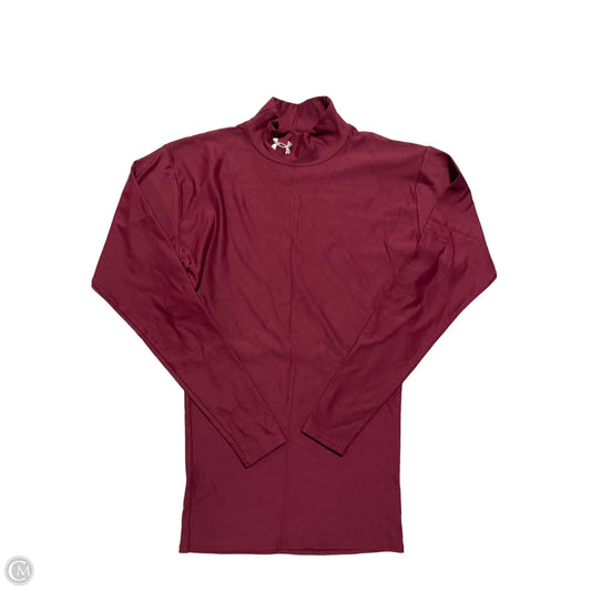 Top Long Sleeve By Under Armour In Maroon, Size: S