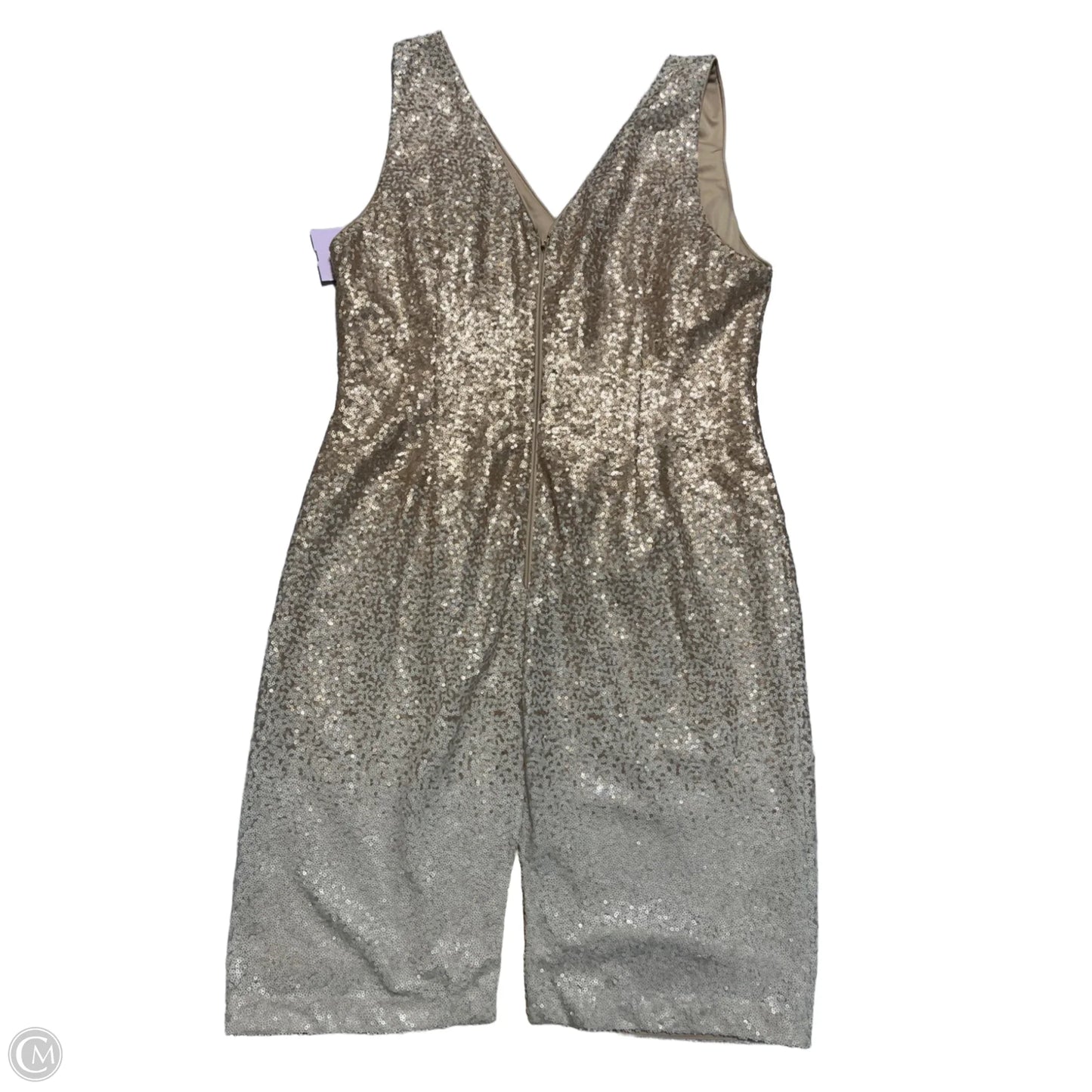 Dress Party Short By Calvin Klein In Gold, Size: 12