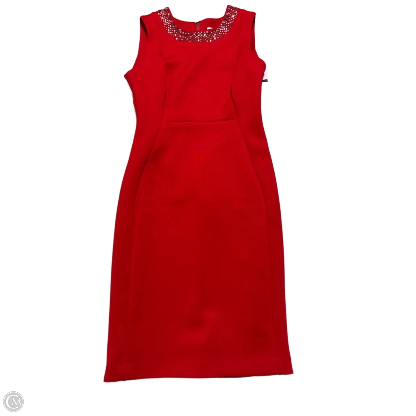 Dress Casual Short By Calvin Klein In Red, Size: 6