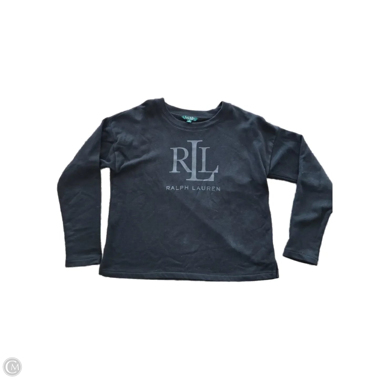 Top Long Sleeve By Lauren By Ralph Lauren In Black, Size: M