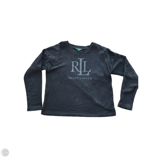 Top Long Sleeve By Lauren By Ralph Lauren In Black, Size: M