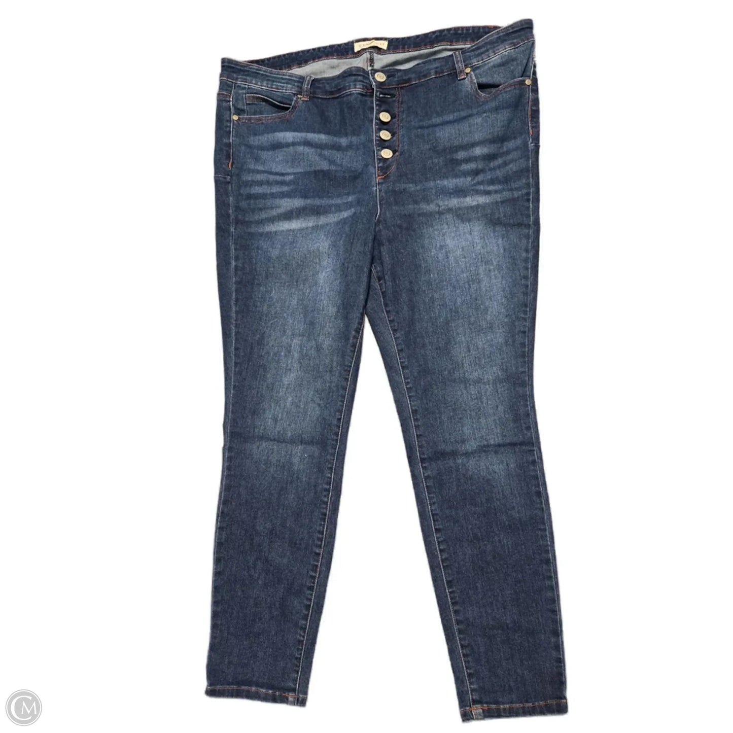 Jeans Skinny By Eloquii In Blue Denim, Size: 18