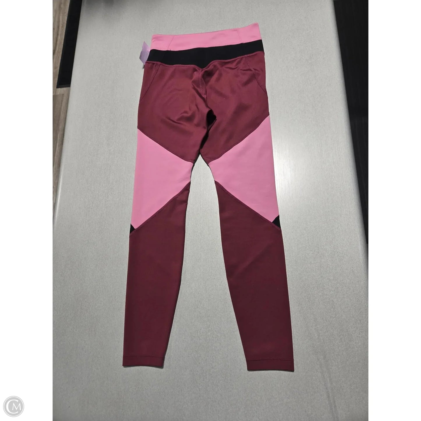 Athletic Leggings By Nike In Maroon, Size: S