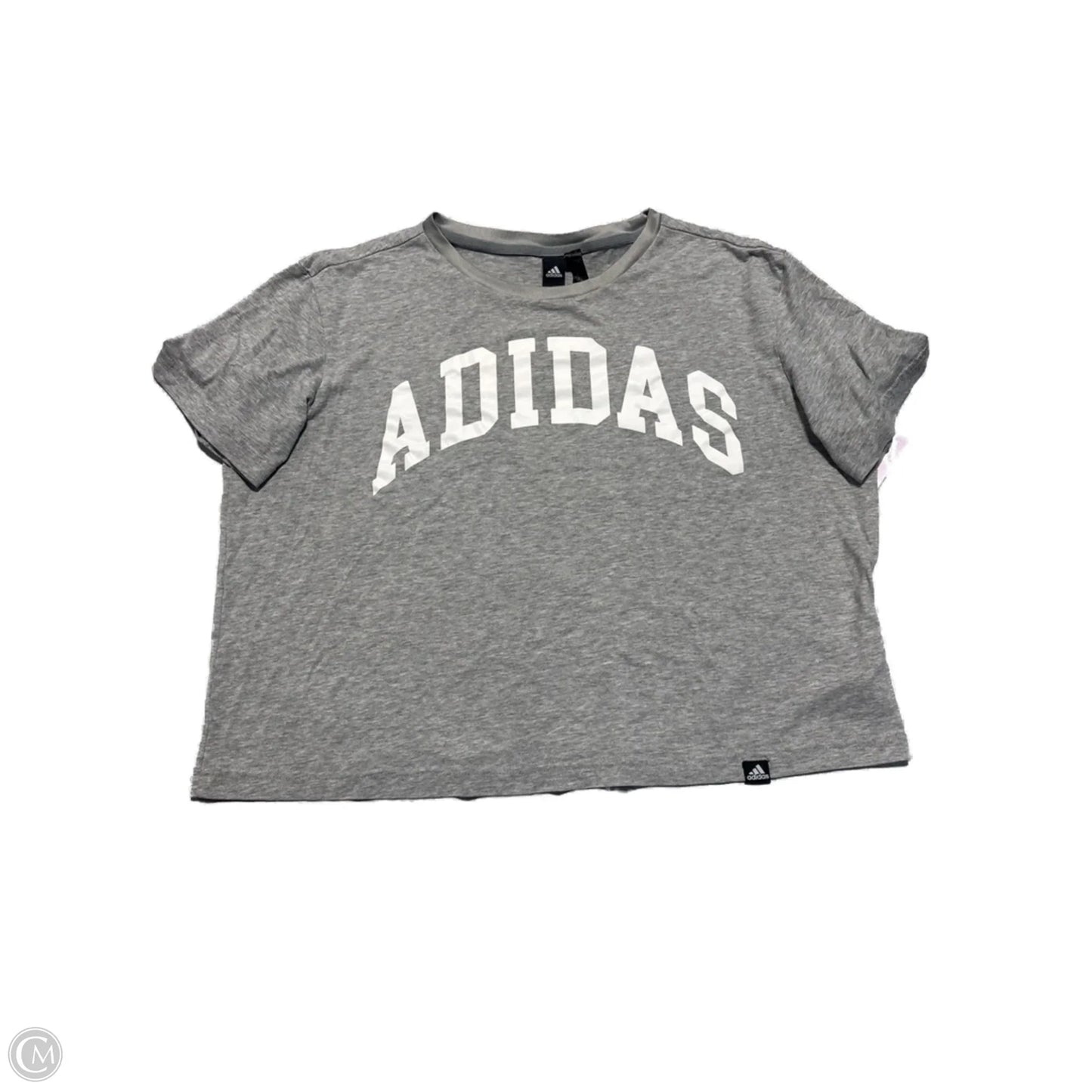 Top Short Sleeve By Adidas In Grey, Size: Xl