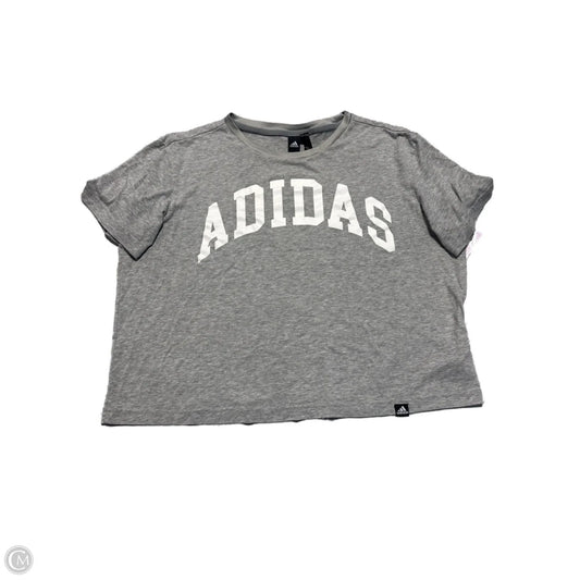 Top Short Sleeve By Adidas In Grey, Size: Xl