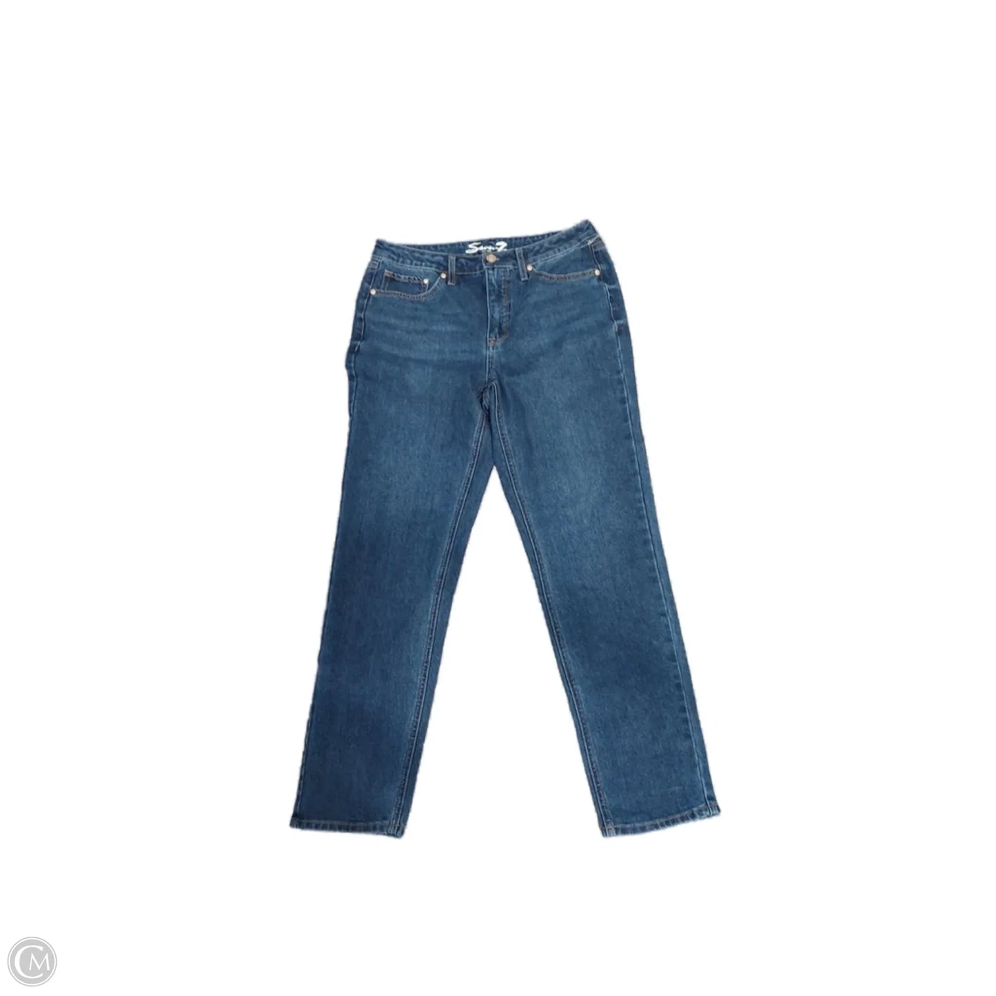 Jeans Straight By Seven 7 In Blue Denim, Size: 6