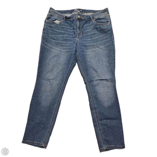 Jeans Skinny By Old Navy In Blue Denim, Size: 16