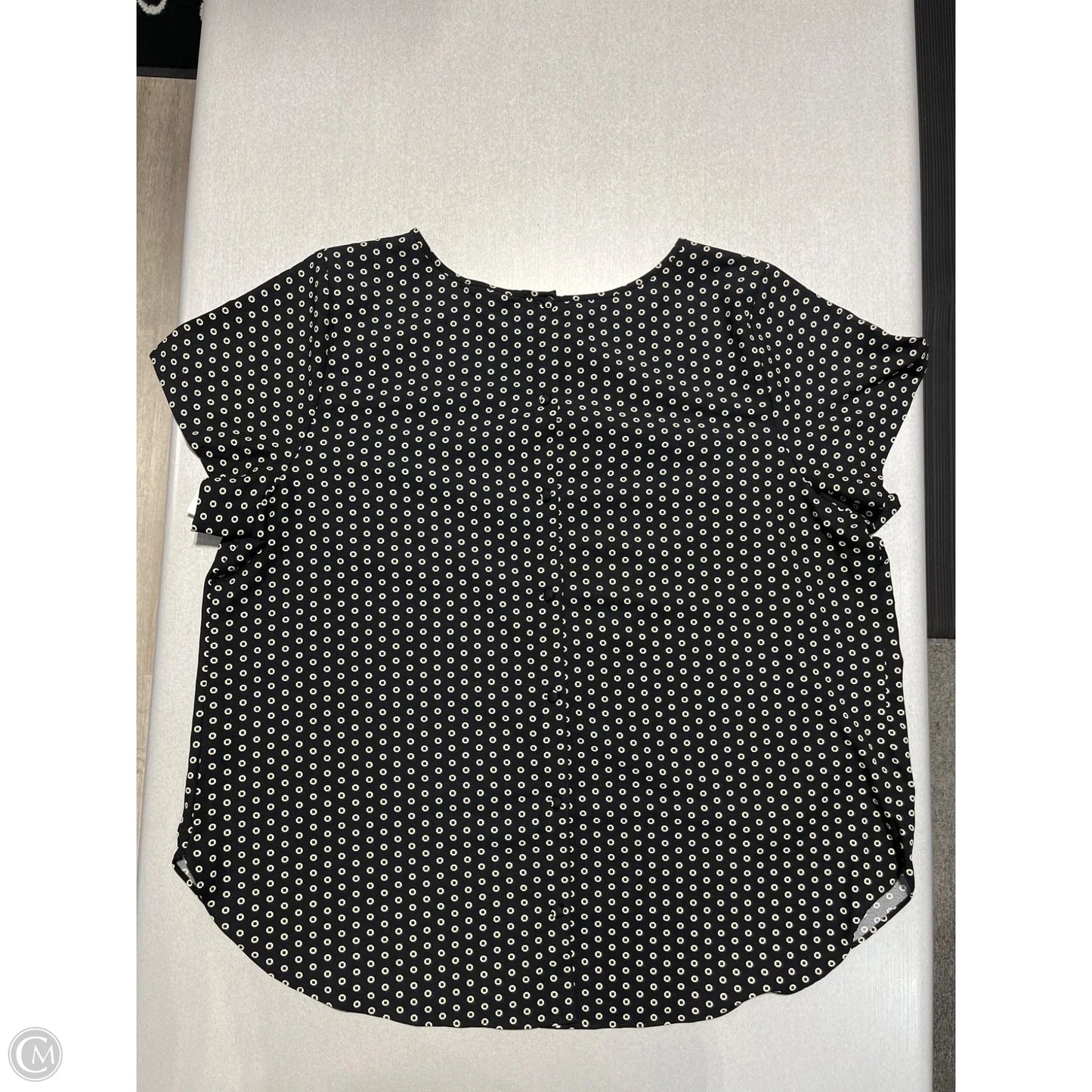 Top Short Sleeve By Ava & Viv In Geometric Pattern, Size: 2x
