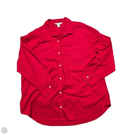 Top Long Sleeve Basic By Old Navy In Red, Size: M