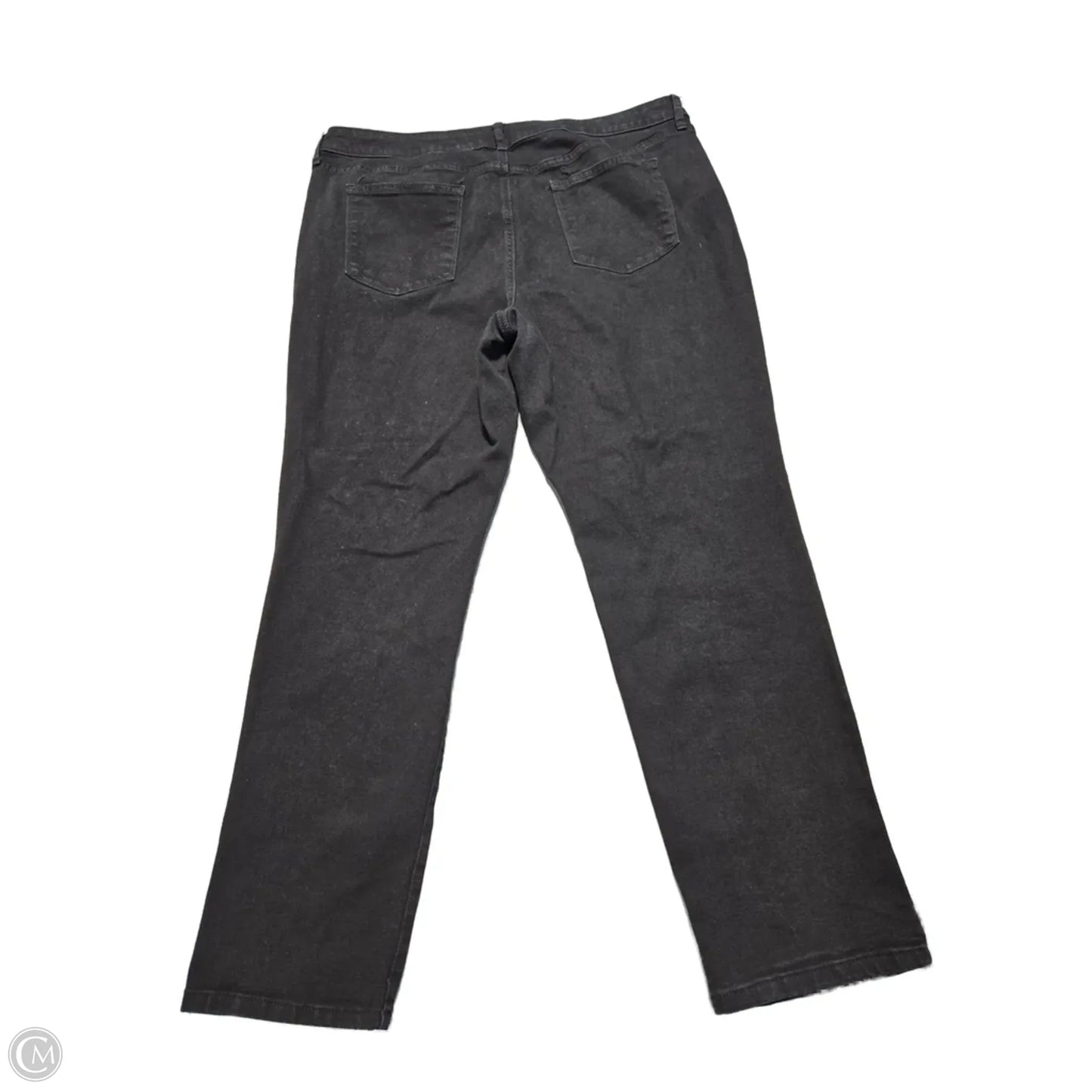 Jeans Straight By Sonoma In Black Denim, Size: 18