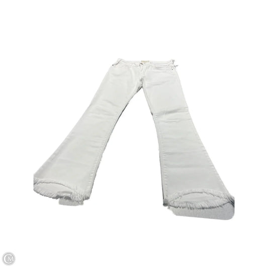 Jeans Flared By Current Elliott In White Denim, Size: 4