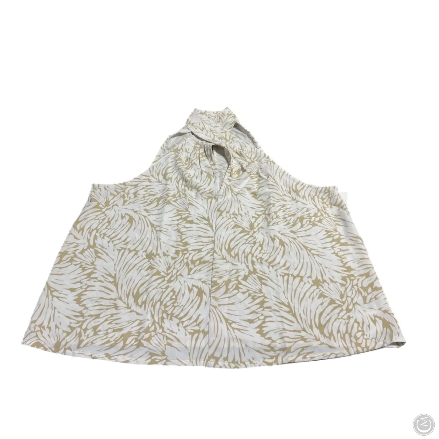 Tank Top By Lands End In Tan & White, Size: Xl